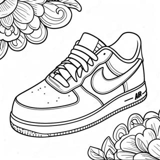 Air Force 1 klassisk sneakers farvelægningsside | Air Force 1 malebog