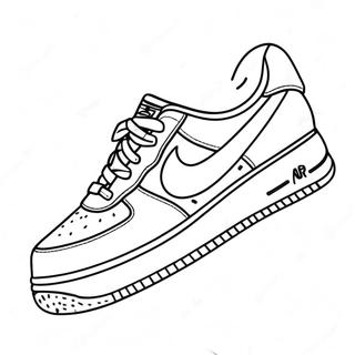 Air Force 1 farverigt design farvelægningsside | Air Force 1 malebog