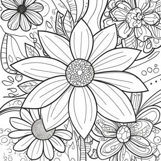 Vibrant Prismacolor Blomster Farvelægningsside | Prismacolor malebog