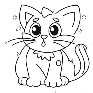 Splat the Cat Farvelægningsside | Splat katten malebog