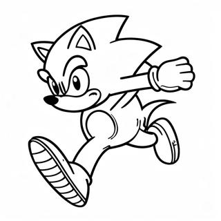 Sonic the Hedgehog løber hurtigt farvelægningsside | FNF Sonic malebog