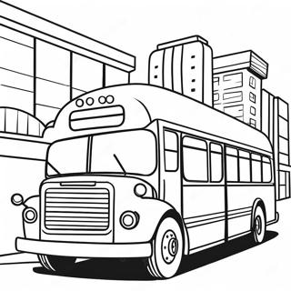Bybus farvelægningsside | Bybus malebog