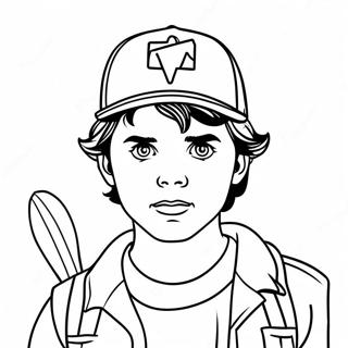 Stranger Things Steve med Bat Malebog | Stranger Things Steve malebog