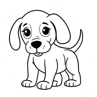 Legesyg blodhundehvalp farvelægningsside | Blodhound malebog
