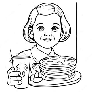 Elle med Eggo Vafler Malebog | Stranger Things malebog