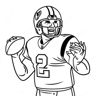 Tom Brady Kaster Fodbold Malebog | Tom Brady malebog