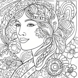 Laurel Burch farvelægningsside | Laurel Burch malebog