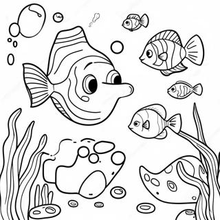 Perle Underwater Scene Farvelægningsside | Perle malebog