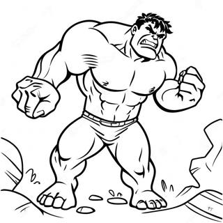 Hulk Smadrer Abomination Farvelægningsside | Hulk vs Abomination malebog