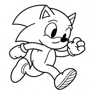 Sonic Løber Hurtigt Farvelægningsside | Sonic Superstjerner malebog