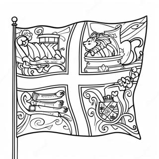 Englands flag farvelægningsside | England malebog