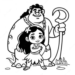 Maui og Moana Eventyr Malebog | Moana malebog