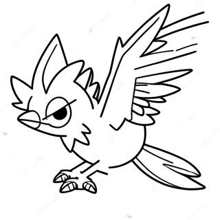 Zapdos Flyvende i Himlen Malebog | Zapdos malebog