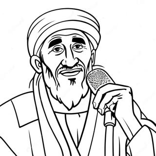 DD Osama med Mikrofon Malebog | DD Osama malebog