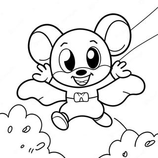 Mighty Mouse Flyvende Eventyr Malebog | Mighty Mouse malebog