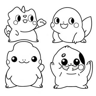 Pokemon Evolution Farvelægningsside | Pokemon Evolution malebog