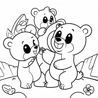 Teddiursa Leger med Venner Malebog | Teddiursa malebog