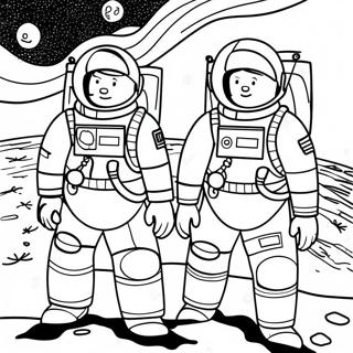 Apollo 11 Astronauter på Månen Malebog | Apollo 11 malebog