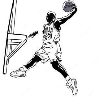 Michael Jordan Hopper for en Slam Dunk Malebog | Michael Jordan malebog