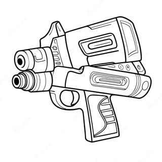 Farverig Nerf Blaster Malebog | Nerf Pistol malebog