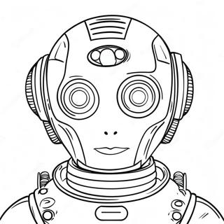 Kreativ AI Robot Farvelægningsside | AI Generator malebog