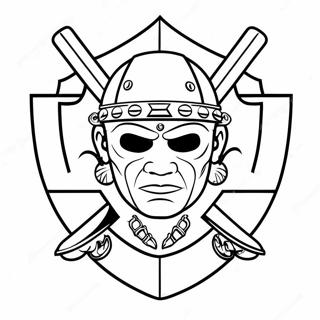 Farvelægningssider med Raiders logo | Raiders malebog