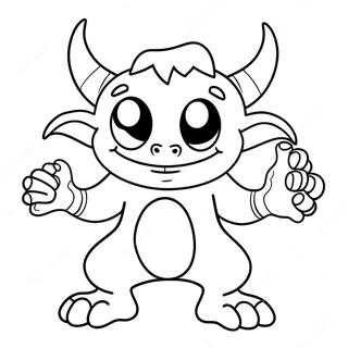 Uhyggelig Monster Farvelægningsside | De Dårlige malebog