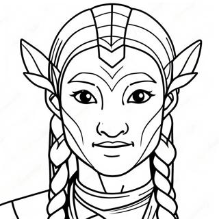 Avatar karakter farvelægningsside | Avatar malebog