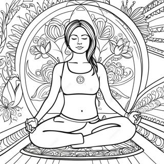 Afslappende Yoga Stilling Malebog | Yoga malebog
