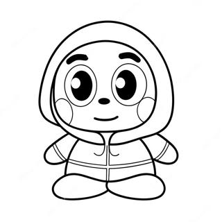 Genert fyr farvelægningsside | Shy Guy malebog