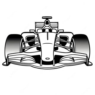 Formel 1 Racerbil Farvelægningsside | Formel 1 malebog