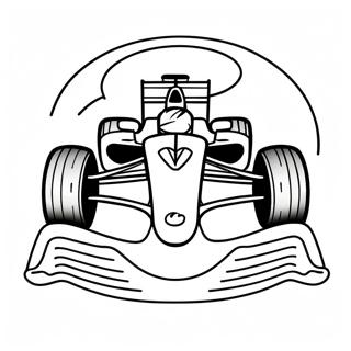 Hurtig Formel 1 Racerbane Farvelægningsside | Formel 1 malebog