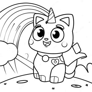 Glad Unikitty i en Regnbue Malebog | Unikitty malebog