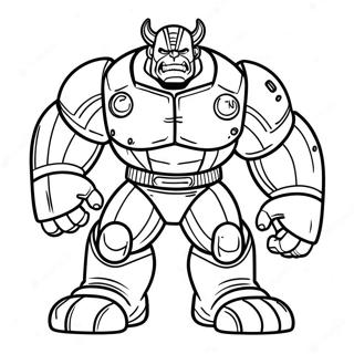 Hulk Buster i Aktion Malebog | Hulk Buster malebog