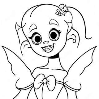Draculaura med Glitrende Tandspidser Malebog | Draculaura malebog