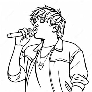 Juice WRLD Optræder på Scenen Malebog | Juice WRLD malebog
